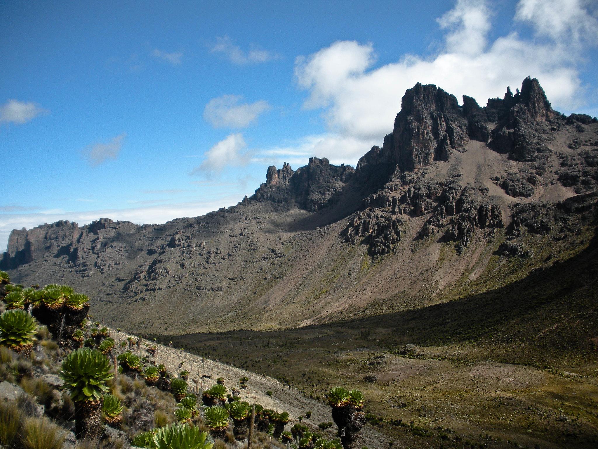 Mackinder Valley along the Sirimon Route on Mount Kenya